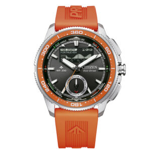 Reloj Citizen Promaster Wave Tracker JV3000-13E con correa naranja en Joyería Sacramento Tudela